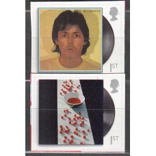 Gran Bretaña Correo 2021 Yvert 5193/94 ** Mnh Personaje - Paul McCartney - Musica Adhesivos de Carnet