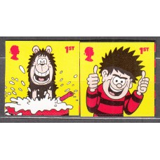 Gran Bretaña Correo 2021 Yvert 5209/10 ** Mnh 70 Aniversario Dibujos Animados Dennis Gnasher Adhesivos de carnet