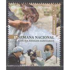 Mexico Correo 2022 ** Mnh Semana Nacional Riesgos Sanitarios