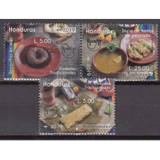 Honduras Correo Yvert 1485/87 ** Mnh Upaep 2019 - Comidas Tipicas - Gastronomia