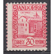 Andorra Española Sueltos 1935 Edifil 36 * Mh
