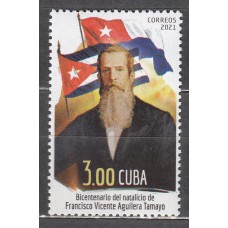 Cuba Correo 2021 Yvert 5988 ** Mnh Bicentenario de Fco Vicente Aguilera