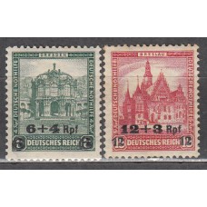 Alemania Imperio Correo 1932 Yvert 439/40 * Mh