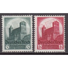 Alemania Imperio Correo 1934 Yvert 511/12 * Mh Castillo de Nuremberg