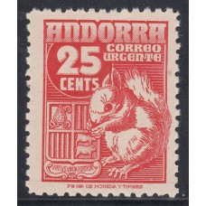 Andorra Española Sueltos 1948 Edifil 58 ** Mnh