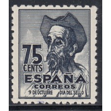 España Variedades 1947 Edifil 1013t ** Mnh Sin pie de imprenta Cervantes