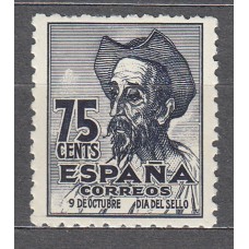 España Variedades 1947 Edifil 1013t ** Mnh Sin pie de imprenta Cervantes