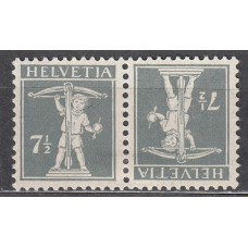 Suiza Correo 1917 Yvert 160b * Mh Tete-beche