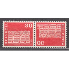 Suiza Correo 1968 Yvert 819a ** Mnh Tete-beche