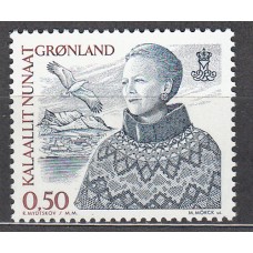 Groenlandia Correo 2002 Yvert 367 ** Mnh Reina Margarita II