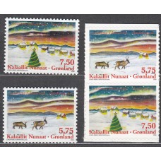 Groenlandia Correo 2008 Yvert 500/503 ** Mnh Navidad