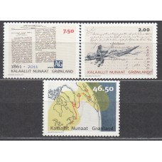 Groenlandia Correo 2011 Yvert 555/57 ** Mnh Barco