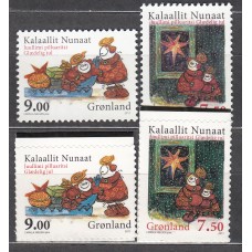 Groenlandia Correo 2011 Yvert 576/79 ** Mnh Navidad