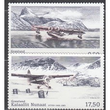 Groenlandia Correo 2011 Yvert 566/67 ** Mnh Aviones