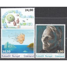 Groenlandia Correo 2014 Yvert 646/48 ** Mnh Arte Moderno