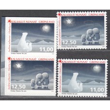 Groenlandia Correo 2015 Yvert 686/89 ** Mnh Navidad