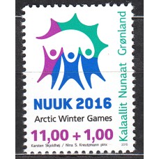 Groenlandia Correo 2015 Yvert 666 ** Mnh Juegos de Invierno