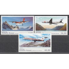 Groenlandia Correo 2015 Yvert 671/73 ** Mnh Aviones