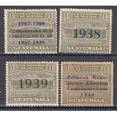 Guatemala - Correo Yvert 298A/D * Mh nº 298B sin goma