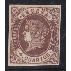 España Clásicos 1862 Edifil 58p * Mh Papel blanco