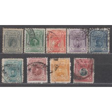 Peru Correo 1909 Yvert 142/150 usado