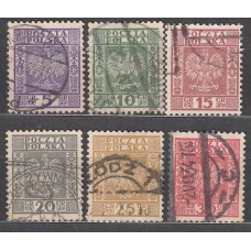 Polonia Correo 1932 Yvert 356/61 usado