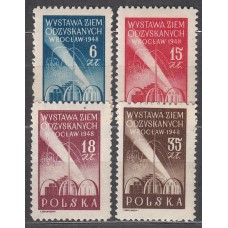 Polonia Correo 1948 Yvert 521/24 * Mh