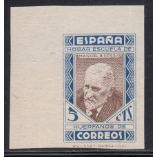 España Beneficencia 1937 Edifil 12ser (*) Mng Impresión del centro en anverso y reverso