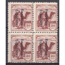 Sahara Sueltos 1932 Edifil 41A ** Mnh Bloque de cuatro sellos