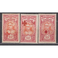 Oceania Correo Yvert 40/42 * Mh  Cruz Roja