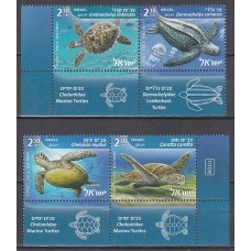 Israel - Correo 2016 Yvert 2406/9 ** Mnh  Fauna tortugas