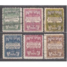 Barcelona Correo 1929 Edifil 1/6 usado Exposición y Escudo