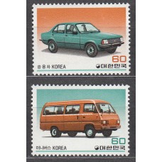 Corea del Sur Correo 1983 Yvert 1183/84 ** Mnh Coches