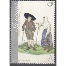 Eslovaquia Correo 2005 Yvert 458 ** Mnh Trajes Regionales