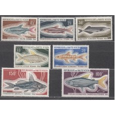 Alto Volta Correo Yvert 198/202+Aereo 66/67 ** Mnh Fauna - Peces