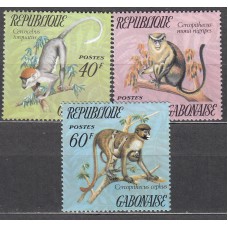 Gabon Correo Yvert 329/31 ** Mnh Fauna