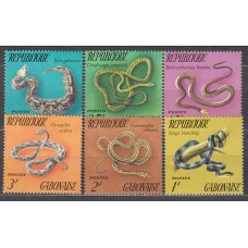 Gabon Correo Yvert 297/302 ** Mnh Fauna - Serpientes