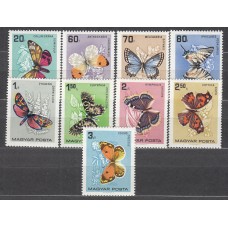 Hungria Correo 1966 Yvert 1790/98 ** Mnh Fauna - Mariposas