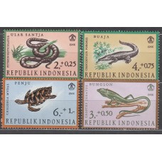 Indonesia Correo 1966 Yvert 494/97 ** Mnh  Fauna