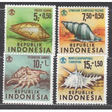 Indonesia Correo 1969 Yvert 586/89 ** Mnh Fauna - Caracolas