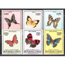 Haiti Correo 1969 Yvert 651/53+A.430/32 ** Mnh Fauna - Mariposas