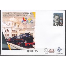 España II Centenario Sobres enteros postales 2022 Edifil 157 ** La Linea Madrid - Irún