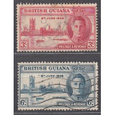 Guayana Britanica - Correo Yvert 174/5 Usado