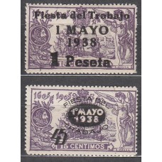 España II República 1938 Edifil 761/62 *  Mh Bonita