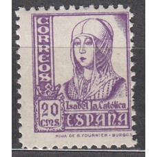 España Sueltos 1937 Edifil 821 ** Mnh Isabel