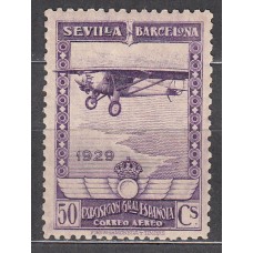 España Sueltos 1929 Edifil 451 ** Mnh Sevilla Barcelona aereo