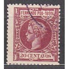 Fernando Poo Sueltos 1899 Edifil 64 usado