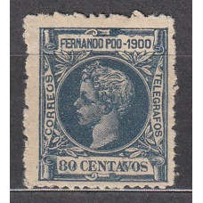 Fernando Poo Sueltos 1900 Edifil 91 * Mh