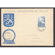 Finlandia Tarjetas Maximas Yvert 399 - Matasello Helsinki 1953