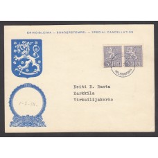 Finlandia Tarjetas Maximas Yvert 411 - Matasello Helsinki